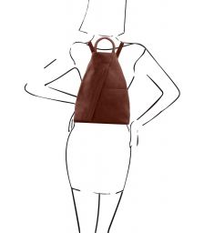 Γυναικείο Τσαντάκι Δερμάτινο Shanghai TL140963 Καφέ Tuscany Leather