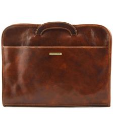Επαγγελματική Τσάντα Δερμάτινη Sorrento TL141022 Καφέ Tuscany Leather
