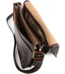 Ανδρικό Τσαντάκι Δερμάτινο Messenger TL141255 Καφέ Tuscany Leather