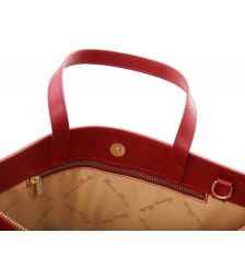 Γυναικεία Επαγγελματική Τσάντα Δερμάτινη Palermo TL141369 Κόκκινο Tuscany Leather