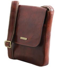 Ανδρικό Τσαντάκι Δερμάτινο John Καφέ Tuscany Leather