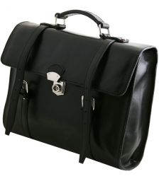 Ανδρική Επαγγελματική Τσάντα Δερμάτινη Viareggio Καφέ σκούρο Tuscany Leather