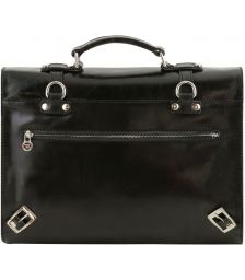 Ανδρική Επαγγελματική Τσάντα Δερμάτινη Viareggio Καφέ σκούρο Tuscany Leather