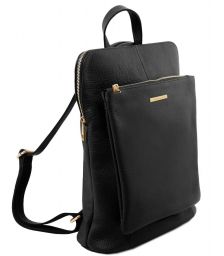 Γυναικεία Τσάντα Πλάτης - Ώμου Δερμάτινη TL141682 Μαύρο Tuscany Leather