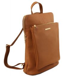 Γυναικεία Τσάντα Πλάτης - Ώμου Δερμάτινη TL141682 Κονιάκ Tuscany Leather