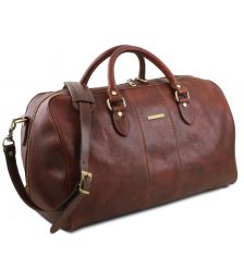 Σάκος ταξιδίου δερμάτινος - Lisbona TL141657 Καφέ Tuscany Leather