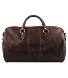 Σάκος ταξιδίου δερμάτινος - Lisbona TL141657 Καφέ σκούρο Tuscany Leather