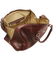 Σάκος ταξιδίου δερμάτινος - Lisbona TL141657 Μαύρο Tuscany Leather