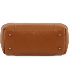 Γυναικεία Τσάντα Δερμάτινη Tulipan TL141727 Κονιάκ Tuscany Leather