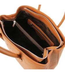 Γυναικεία Τσάντα Δερμάτινη Camelia TL141728 Κονιάκ Tuscany Leather