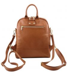 Γυναικεία Τσάντα Πλάτης Δερμάτινη TL141376 Κονιάκ Tuscany Leather