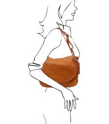 Γυναικεία Τσάντα Δερμάτινη TL141110 Κονιάκ Tuscany Leather