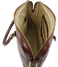 Γυναικεία Τσάντα Laptop 15.6" Δερμάτινη Prato TL141283 Μελί Tuscany Leather