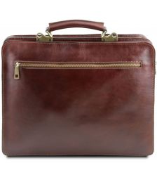 Επαγγελματική Τσάντα Δερμάτινη Venezia Μαύρο Tuscany Leather