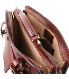 Επαγγελματική Τσάντα Δερμάτινη Venezia Μαύρο Tuscany Leather