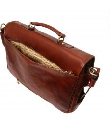 Επαγγελματική Τσάντα Δερμάτινη Ventimiglia με Smart Connect™ Μαύρο Tuscany Leather