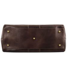 Σάκος ταξιδίου δερμάτινος - Lisbona TL141657 Καφέ σκούρο Tuscany Leather