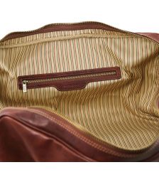 Σάκος ταξιδίου δερμάτινος - Lisbona TL141657 Μαύρο Tuscany Leather