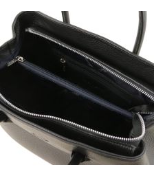 Γυναικεία Τσάντα Δερμάτινη Camelia Μαύρο Tuscany Leather