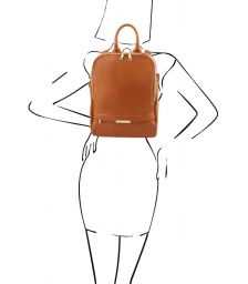 Γυναικεία Τσάντα Πλάτης Δερμάτινη TL141376 Κονιάκ Tuscany Leather