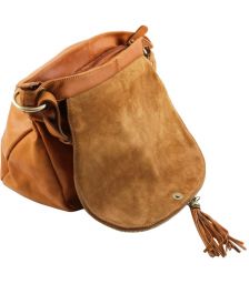 Γυναικεία Τσάντα Δερμάτινη TL141110 Κονιάκ Tuscany Leather