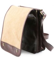 Ανδρικό Τσαντάκι Δερμάτινο Messenger TL141255 Μελί Tuscany Leather