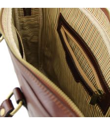 Γυναικεία Τσάντα Laptop 15.6" Δερμάτινη Prato TL141283 Μαύρο Tuscany Leather