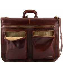 Βαλίτσα / Θήκη Ενδυμάτων Δερμάτινη Tahiti TL3030 Καφέ σκούρο Tuscany Leather