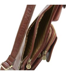 Ανδρικό Τσαντάκι Πλάτης Δερμάτινο TL141352 Καφέ Tuscany Leather