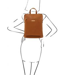 Γυναικεία Τσάντα Πλάτης - Ώμου Δερμάτινη TL141682 Κονιάκ Tuscany Leather