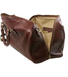 Σάκος ταξιδίου δερμάτινος - Lisbona TL141657 Καφέ Tuscany Leather