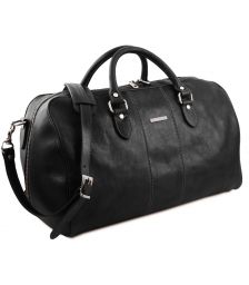 Σάκος ταξιδίου δερμάτινος - Lisbona TL141657 Μαύρο Tuscany Leather