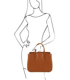 Γυναικεία Τσάντα Δερμάτινη Camelia TL141728 Κονιάκ Tuscany Leather