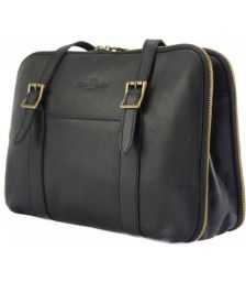 Δερμάτινη Τσάντα Ώμου Tote Iéna Firenze Leather 7555 Μαύρο