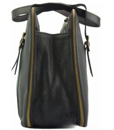 Δερμάτινη Τσάντα Ώμου Tote Iéna Firenze Leather 7555 Μαύρο