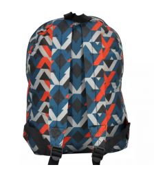 Τσάντα Πλάτης Πολυεστέρα Geometric 30x15x39cm Πολύχρωμο