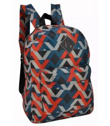 Τσάντα Πλάτης Πολυεστέρα Geometric 30x15x39cm Πολύχρωμο