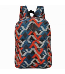 Τσάντα Πλάτης Πολυεστέρα Geometric 30x15x39cm Πολύχρωμο
