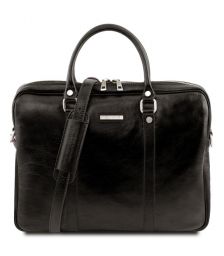 Γυναικεία Τσάντα Laptop 15.6" Δερμάτινη Prato TL141283 Μαύρο Tuscany Leather