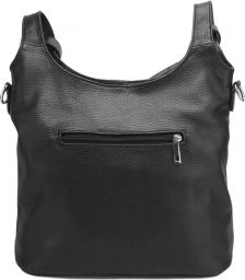 Δερμάτινη Τσάντα Ώμου Silvia Firenze Leather 9199 Μαύρο