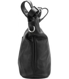 Δερμάτινη Τσάντα Ώμου Silvia Firenze Leather 9199 Μαύρο