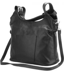 Δερμάτινη Τσάντα Ώμου Silvia Firenze Leather 9199 Μαύρο