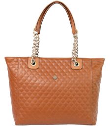 Καπιτονέ Τσάντα Ώμου Glam Thiros 03-8262 Tan Brown