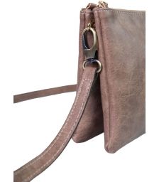 Χιαστί Τσαντάκι Ώμου Aurora Thiros 28-0896 Dark Tan Brown