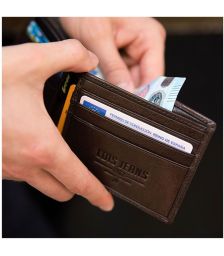 Πορτοφόλι Ανδρικό Δερμάτινο Lois 202601-02 Καφέ