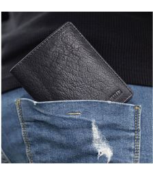 Πορτοφόλι Ανδρικό Δερμάτινο Jaslen Μαύρο 204220-01