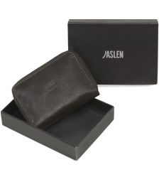 Πορτοφόλι με Μπρελόκ Ανδρικό JASLEN με RFID Δερμάτινο Καφέ 204243-02