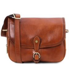 Γυναικεία Τσάντα Ώμου Δερμάτινη Alessia Tuscany Leather TL142020 Μελί