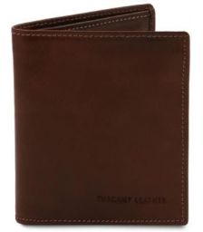 Ανδρικό Πορτοφόλι Δερμάτινο Tuscany Leather TL142064 Καφέ σκούρο