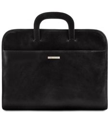 Επαγγελματική Τσάντα Δερμάτινη Sorrento Tuscany Leather TL141022 Μαύρο